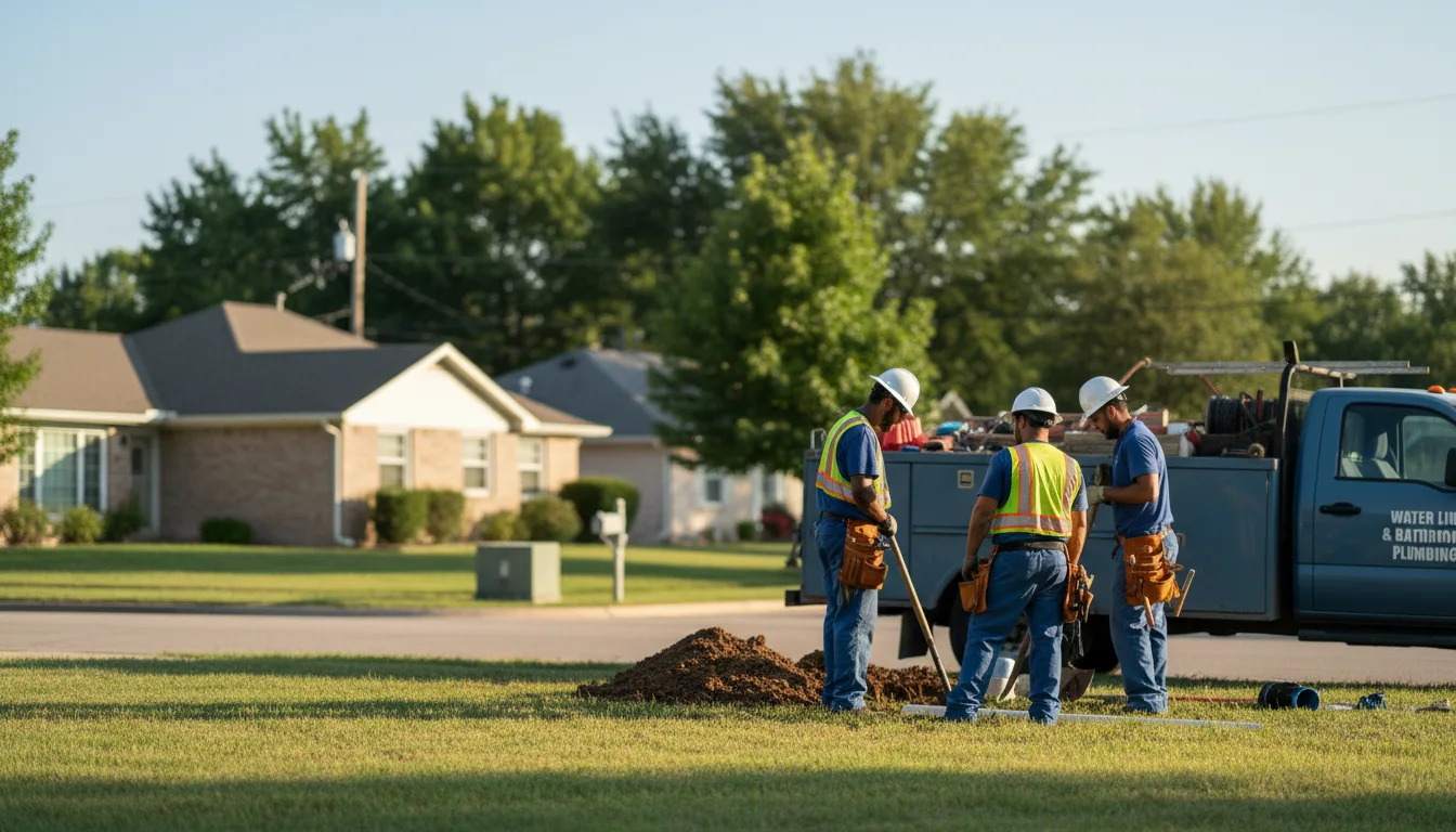 Residential water line and bathroom plumbing service in New Hampton, IA